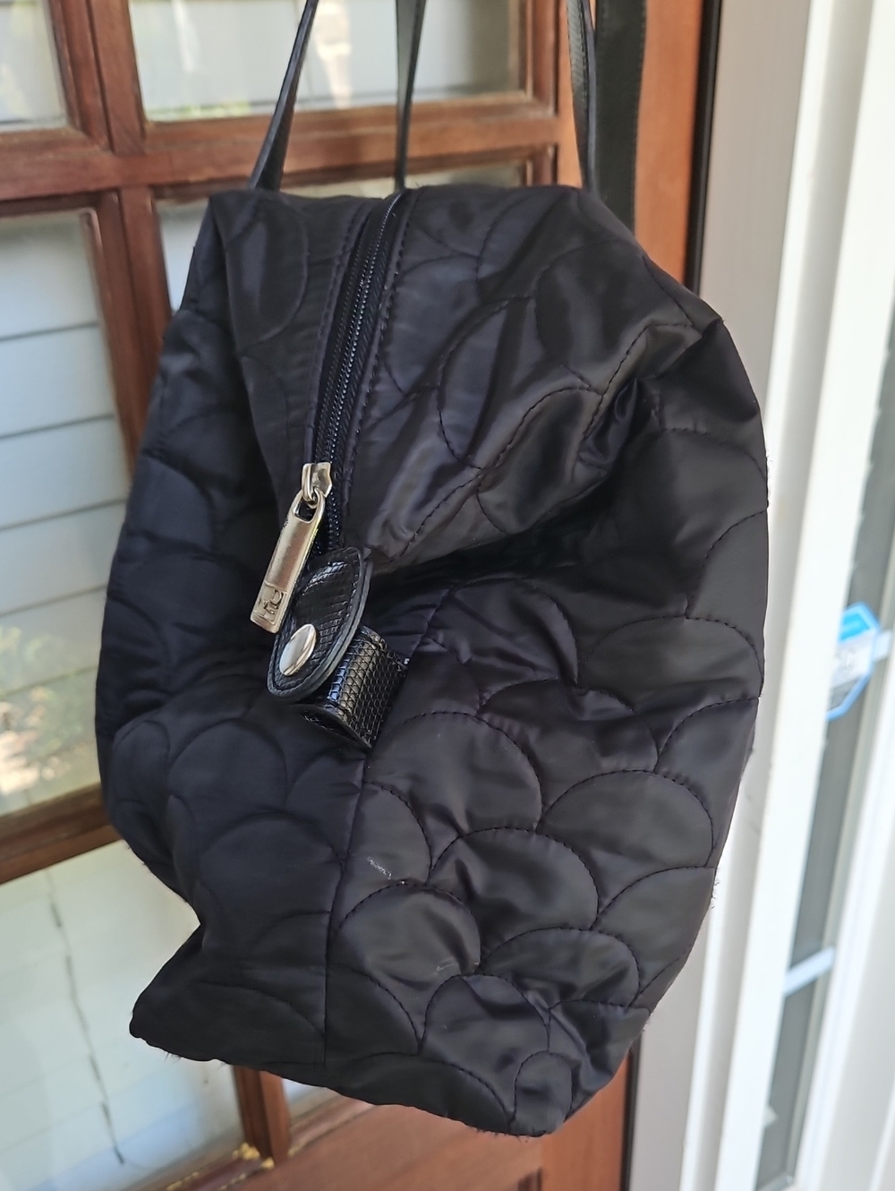 DVF Black Quilted Travel Overnight Carry On Bag - Picture 3 of 7
